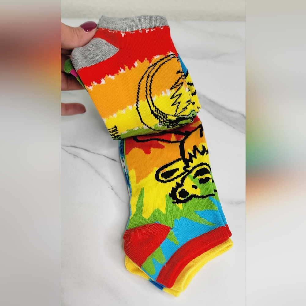 NWT - Grateful Dead - Tie Dye Ankle Socks - 5 Pair - Size 5-10 - Picture 6 of 9